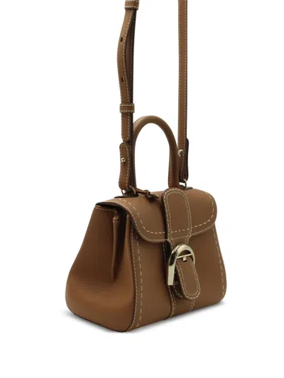 Pre-owned Delvaux Vintage Mini Top-handle Tote Bag In Brown