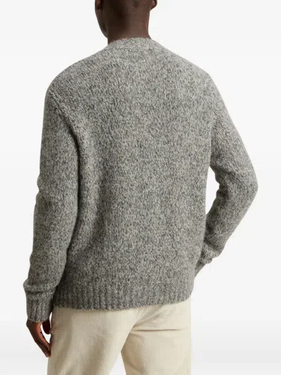 Woolrich Alpaca Wool-blend Speckled Cardigan In Gray