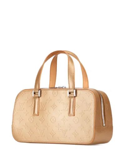 Pre-owned Louis Vuitton 2004 Monogram Mat Shelton Handbag In Gold