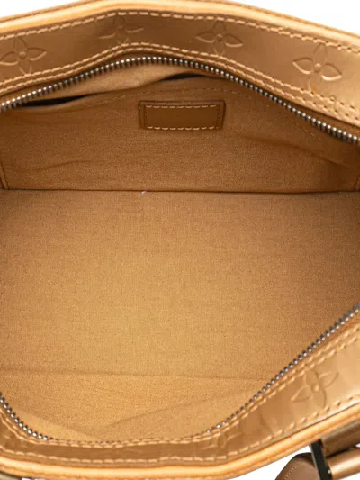 Pre-owned Louis Vuitton 2004 Monogram Mat Shelton Handbag In Gold