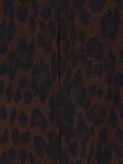 Balenciaga Crepe De Chine Full-zip Jacket With Leopard Print In Animal Print
