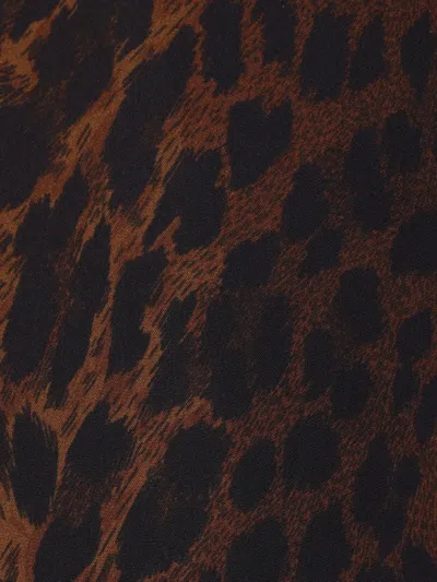 Balenciaga Crepe De Chine Full-zip Jacket With Leopard Print In Animal Print