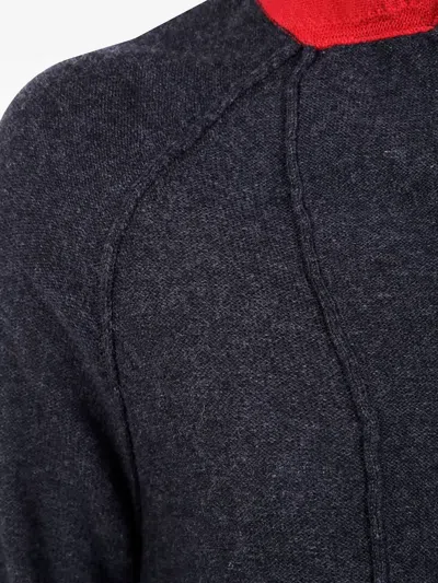 Y's Asymmetrical Button Cardigan In Gray