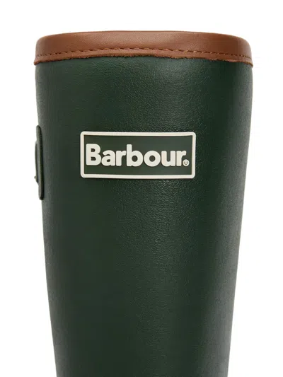 Barbour Man Boot Military Green Size 9 Rubber In Green