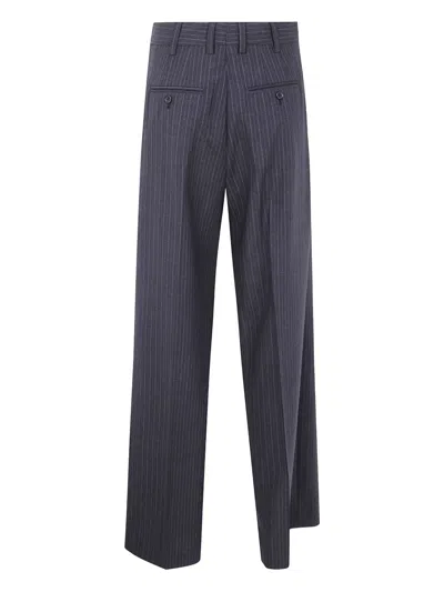 DARCEY 细条纹褶饰长裤