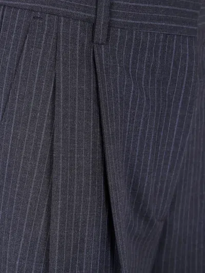 DARCEY 细条纹褶饰长裤