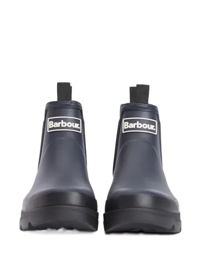 Barbour Nimbus Elastic-panel Rain Boots In Blue