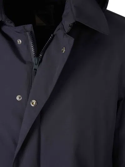 Herno Long Parka In 2-layer Windstopper In Blue