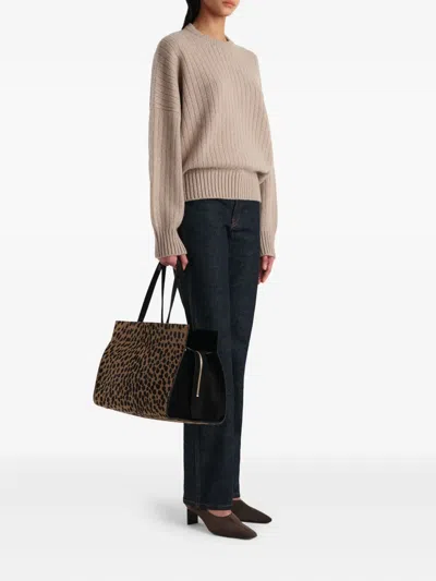 Khaite Womens Benson Bonnie Straight-leg Denim-blend Jeans In Blue