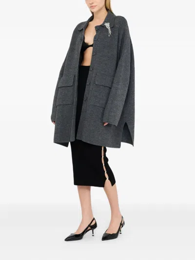 Liu •jo Wool Coat In Gray