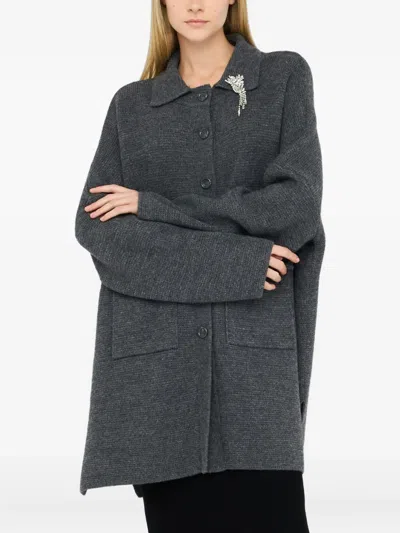 Liu •jo Wool Coat In Gray