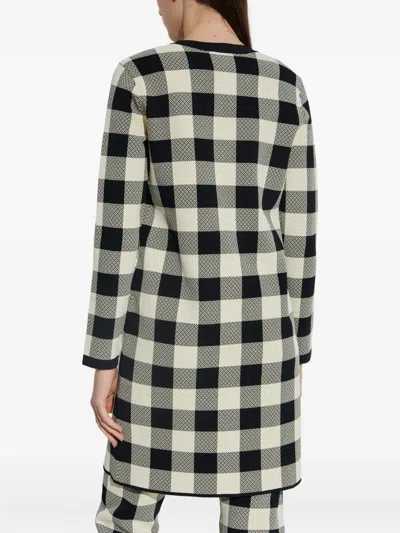 Posse Gingham Check Button Cardigan In Multi