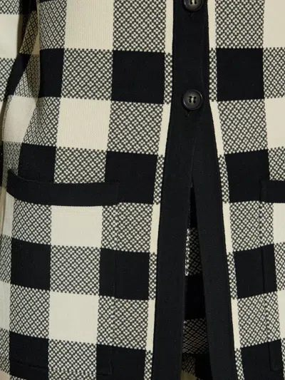 Posse Gingham Check Button Cardigan In Multi
