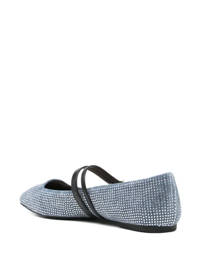 Liu •jo Crystal-embellished Double-strap Ballet Flats In Multi