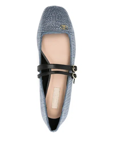 Liu •jo Crystal-embellished Double-strap Ballet Flats In Multi