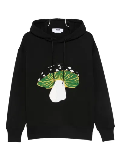 蘑菇刺绣连帽衫