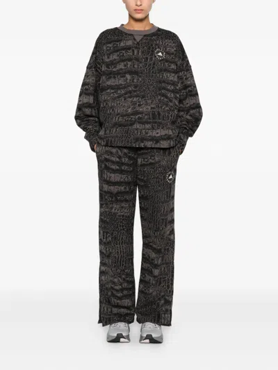 Adidas By Stella Mccartney Crocodile-print Long-sleeve Sweatshirt In Multi