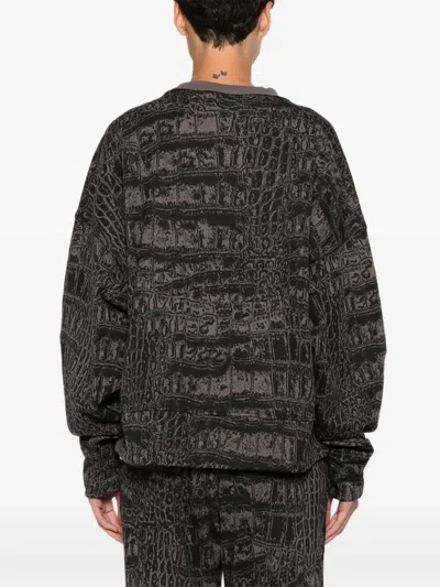 Adidas By Stella Mccartney Crocodile-print Long-sleeve Sweatshirt In Multi
