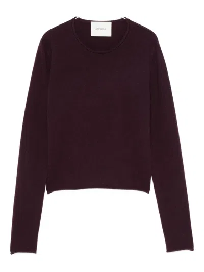 Lisa Yang Long-sleeve Cropped Sweater In Brown
