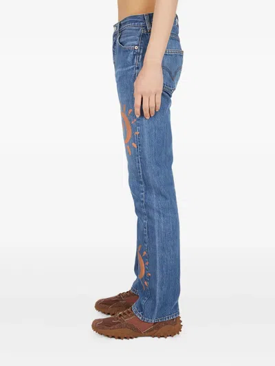 Perks And Mini Graphic-motif Jeans In Blue