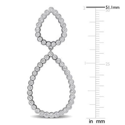 Created Forever 2 3/4 Ct Lab Grown Diamond Tw Fashion Post Earrings 10k White Gold In Metallic