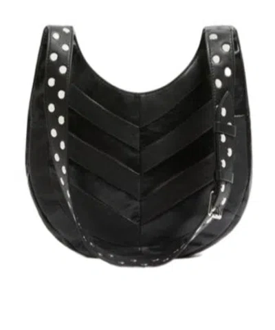Valentino Hoboho Small Shoulder Bag With Studded Strap In Black