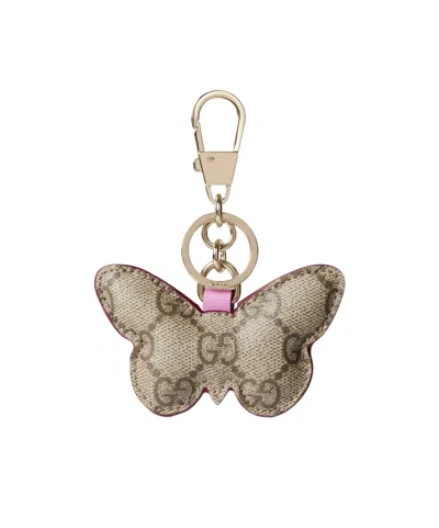 Gucci Butterfly-shaped Keychain In Multi