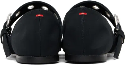 Aeyde Aeydē Nappa Leather Flats With Circular Hardware Detail In Black