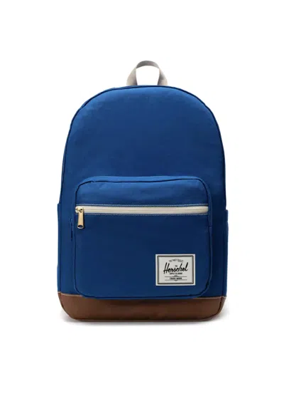 Herschel Unisex Pop Quiz Backpack True Blue/tan/white Stitch In Multi