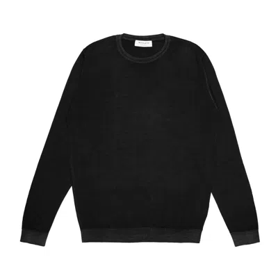 Wool-co Mesh Paricollo Rasato In Black