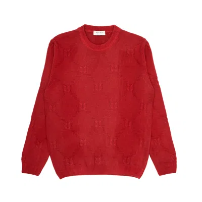 Wool-co Men's Sweater Wool & Co Paragliding Aran In Red