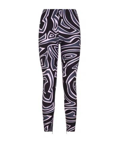 Pucci Abstract Pattern Stretch Fit Trousers In Black