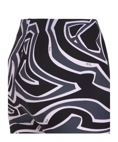 Pucci Abstract Pattern Stretch Fit Trousers In Black