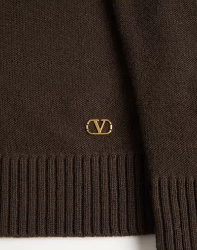 Valentino Women Brown V-neck Sweater, S Luxury Sweaters & Knitwear For Women Darveys In Brown