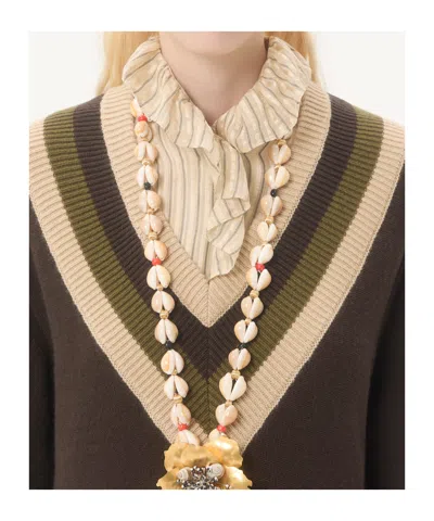 Valentino Women Brown V-neck Sweater, S Luxury Sweaters & Knitwear For Women Darveys In Brown