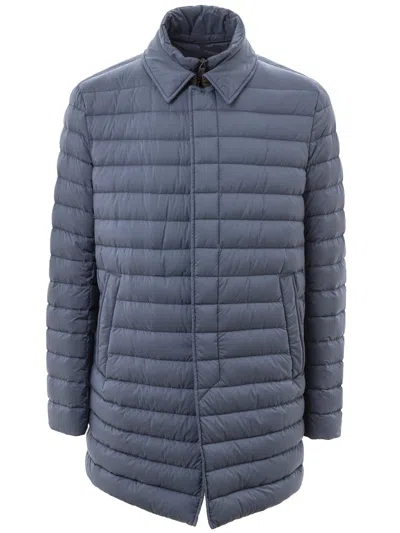 Herno Blue Polyester Jacket In Blue