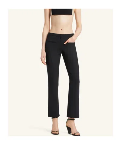 Courrèges Ankle Band Bootcut Trousers In Black