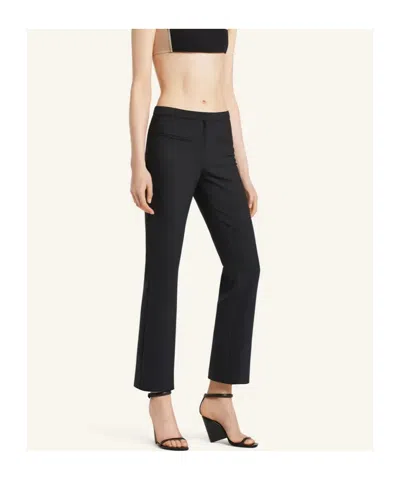 Courrèges Ankle Band Bootcut Trousers In Black