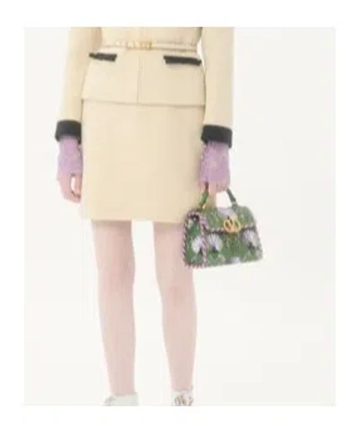 Valentino Garavani Garavani Mini Vsling Embroidered Handbag With Jewel Logo Woman Multicolour Uni In Green