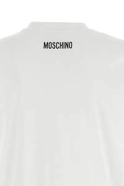 Moschino Graphic Print Relaxed Fit Short Sleeve Top In White