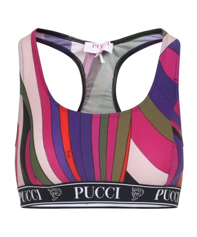 Pucci Abstract-print Sporty Bra In Multi