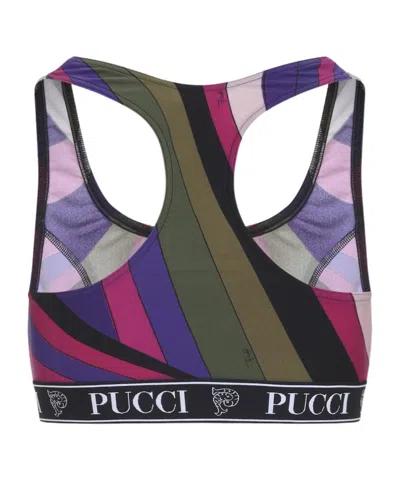 Pucci Abstract-print Sporty Bra In Multi