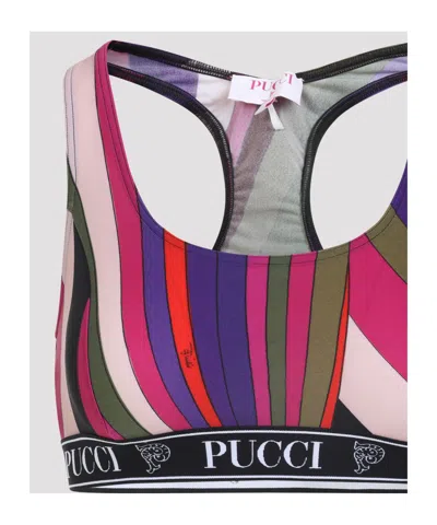 Pucci Abstract-print Sporty Bra In Multi