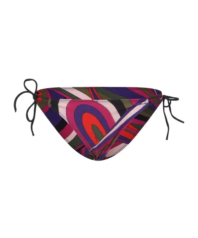 Pucci Abstract-print Tie-side Bikini Bottoms In Multi