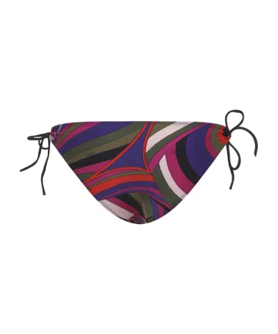 Pucci Abstract-print Tie-side Bikini Bottoms In Multi