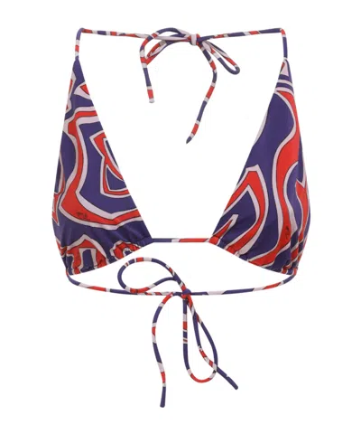 Pucci Triangle Top Adjustable Strap Bikini Set In Multi