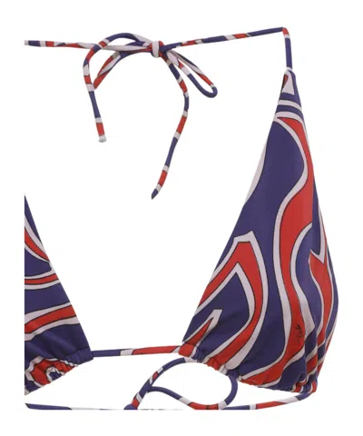 Pucci Triangle Top Adjustable Strap Bikini Set In Multi