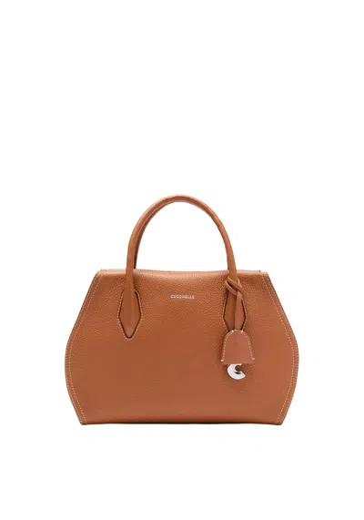 Coccinelle Lord S1 Tote Bag In Brown