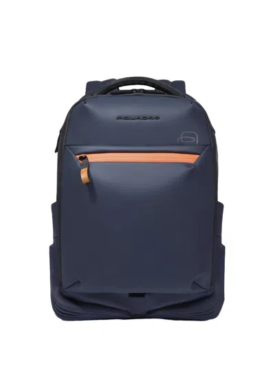 Piquadro Water-resistant Laptop Backpack In Blue