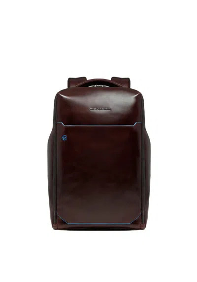 Piquadro Zip Backpack In Brown